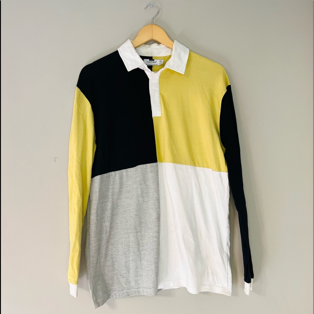 Topman Colorblocked Collared Sweater